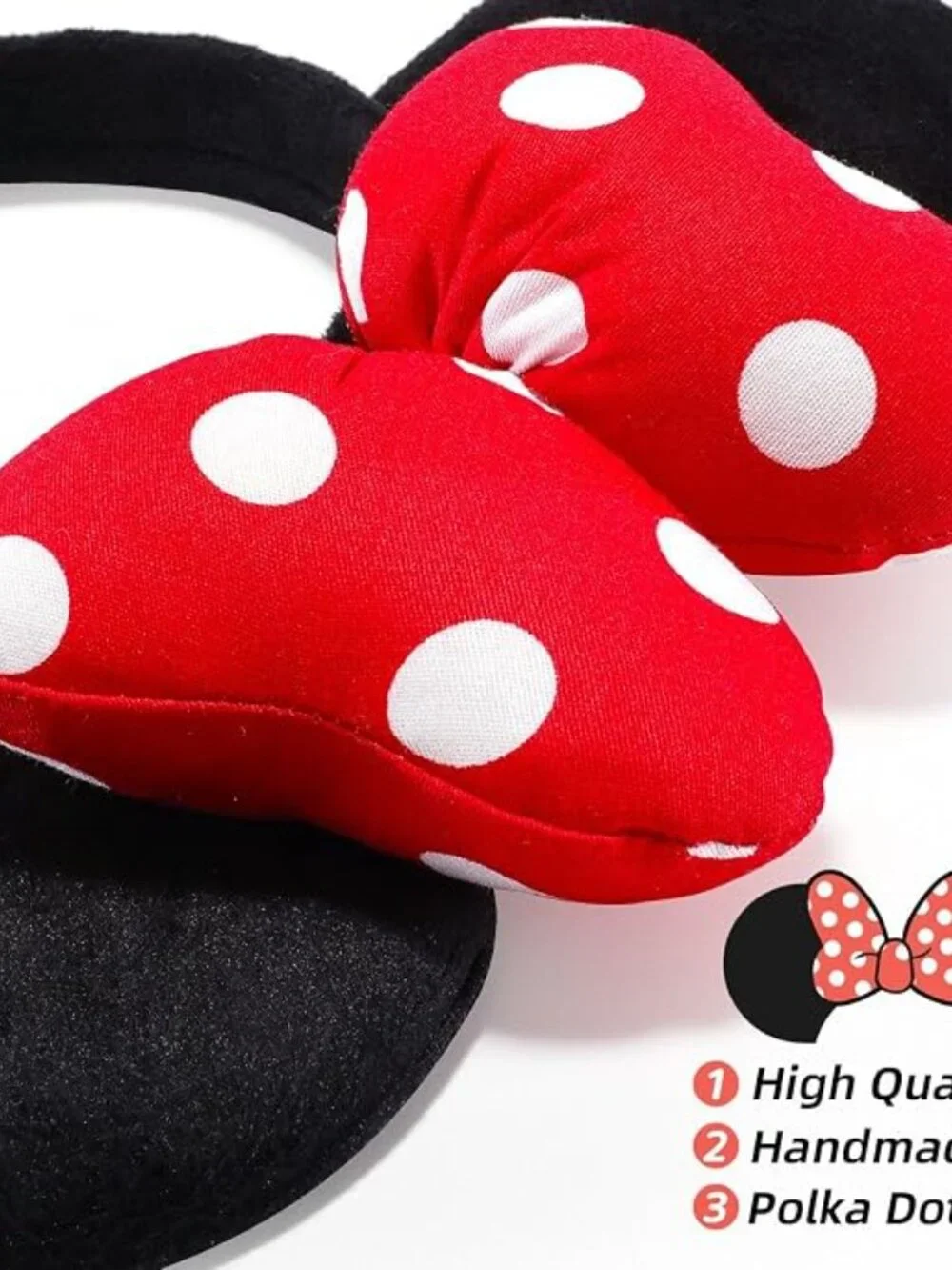 Mouse Ears Dot Bow Mini Ears